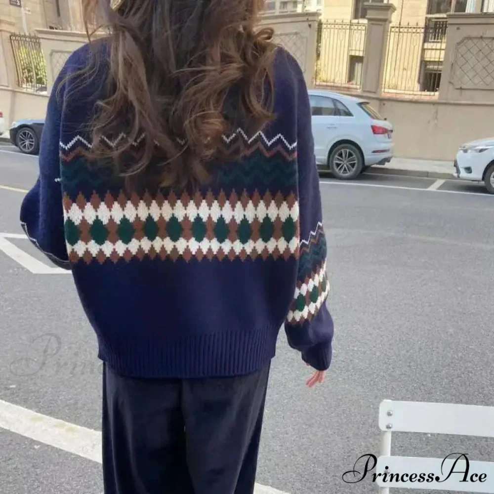 Baggy round-neck Professional Woman Cardigan - Image 4