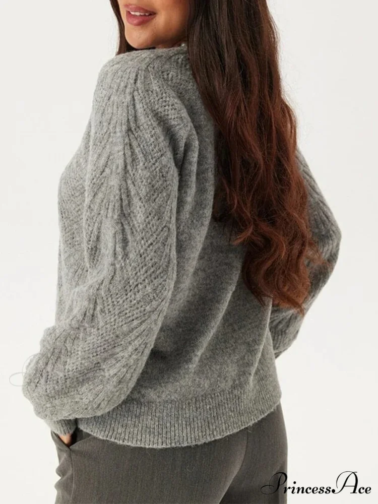 Baggy V-neck Deep Button Cardigan - Image 3
