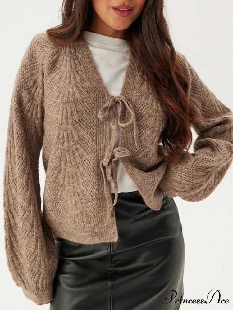 Baggy V-neck Deep Button Cardigan - Image 4
