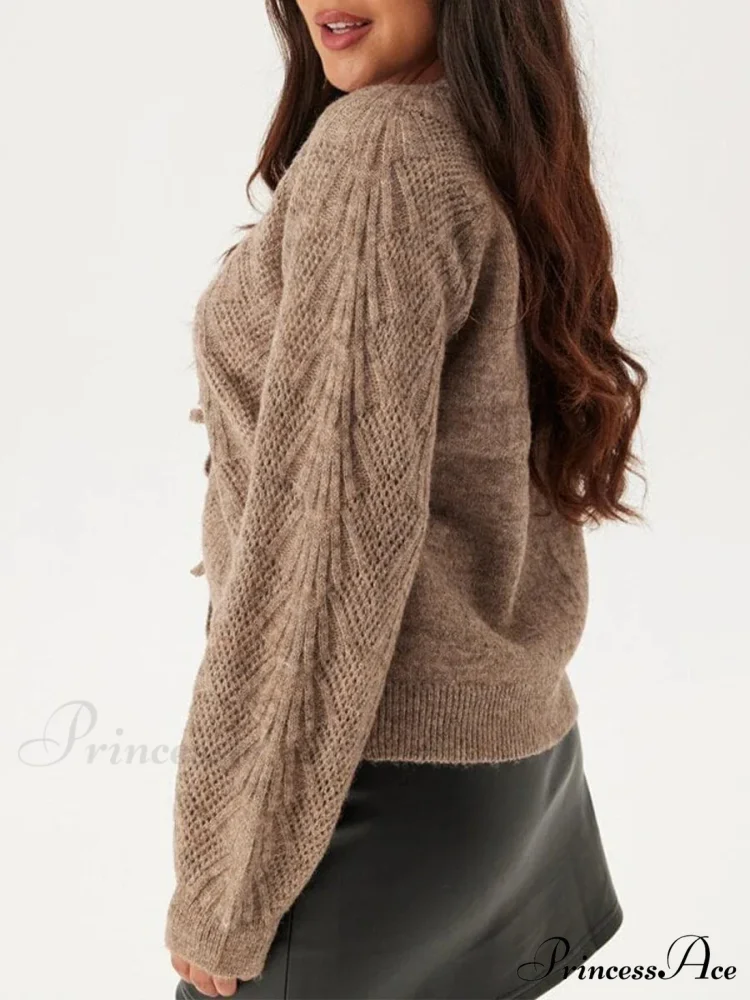 Baggy V-neck Deep Button Cardigan - Image 6