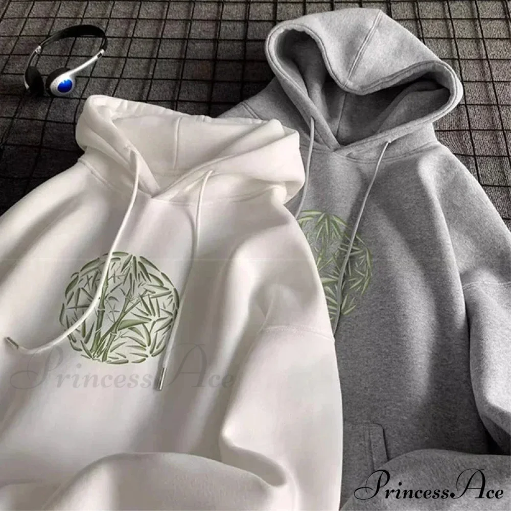 Bamboo Design Casual Y2K Hoodie - Image 3
