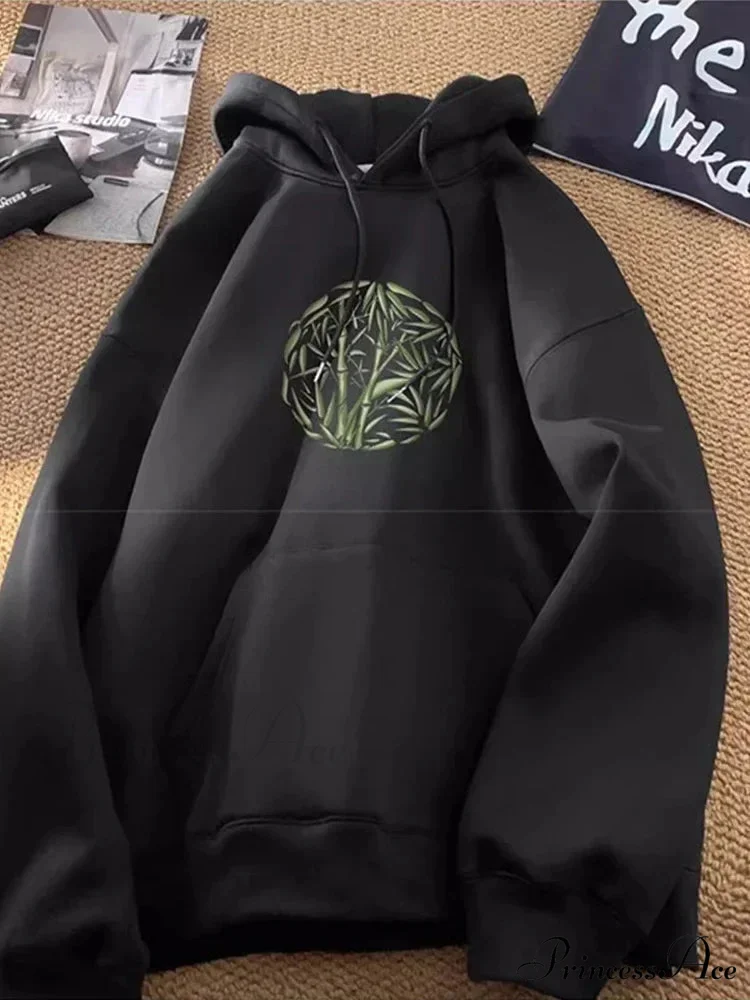 Bamboo Design Casual Y2K Hoodie - Image 7