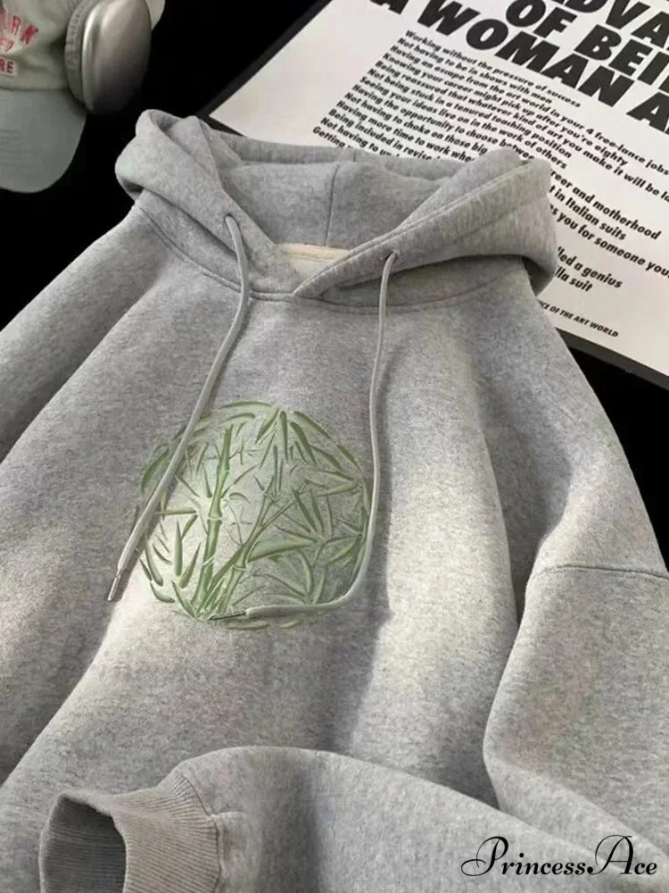 Bamboo Design Casual Y2K Hoodie - Image 8