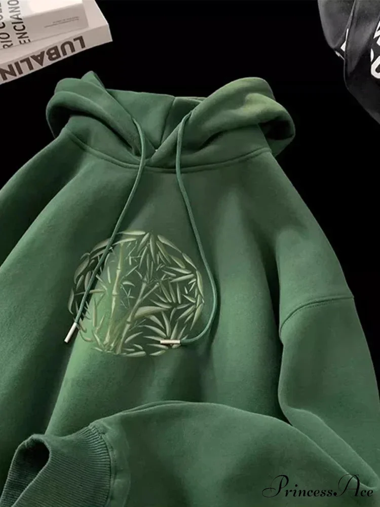 Bamboo Design Casual Y2K Hoodie - Image 9