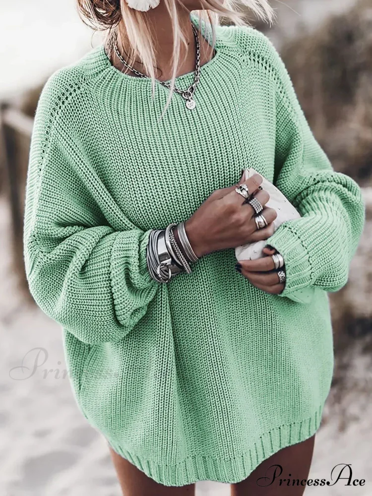 Basic Knit Stretchy Cold-Weather Jumper - Image 3