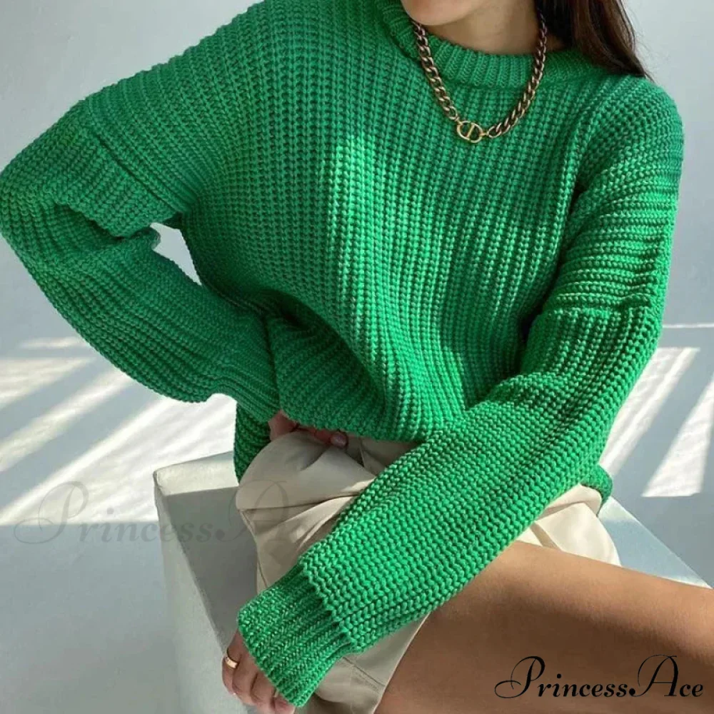 Basic Pullover Violet Y2k Sweater