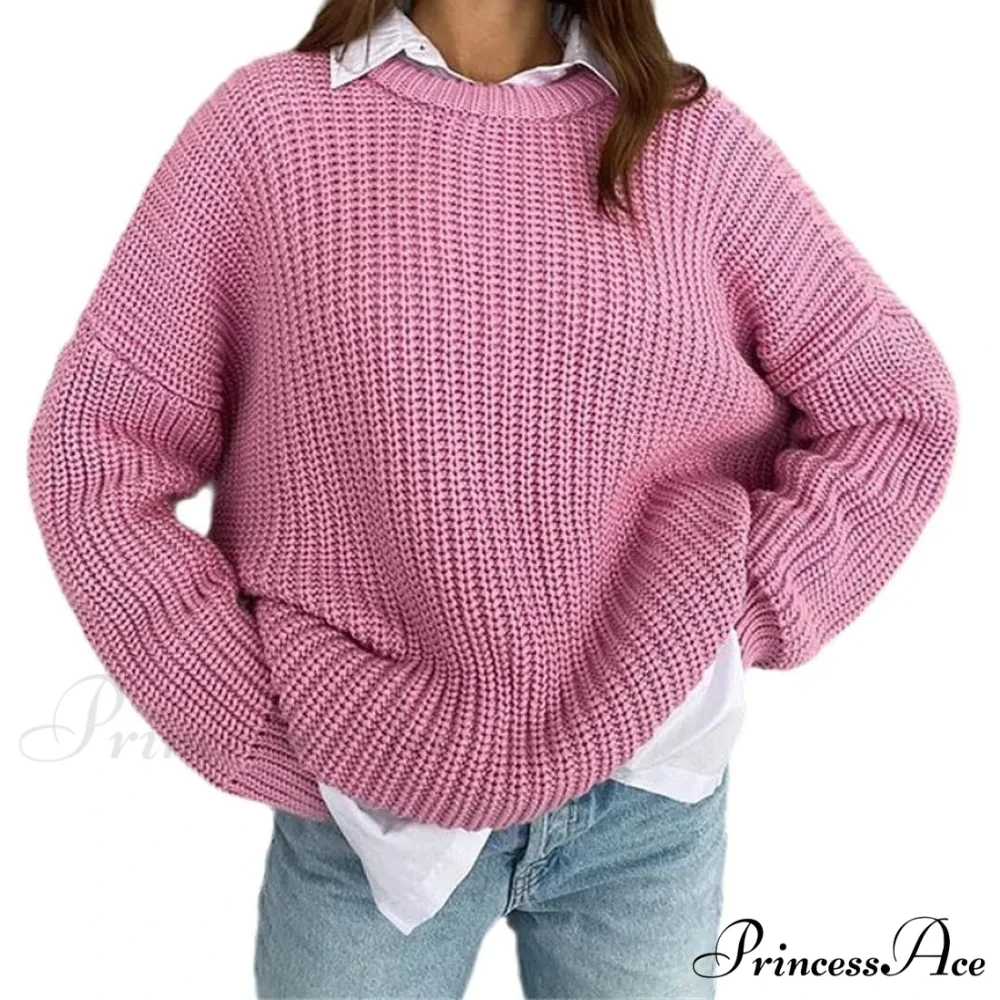 Basic Pullover Violet Y2k Sweater - Image 3