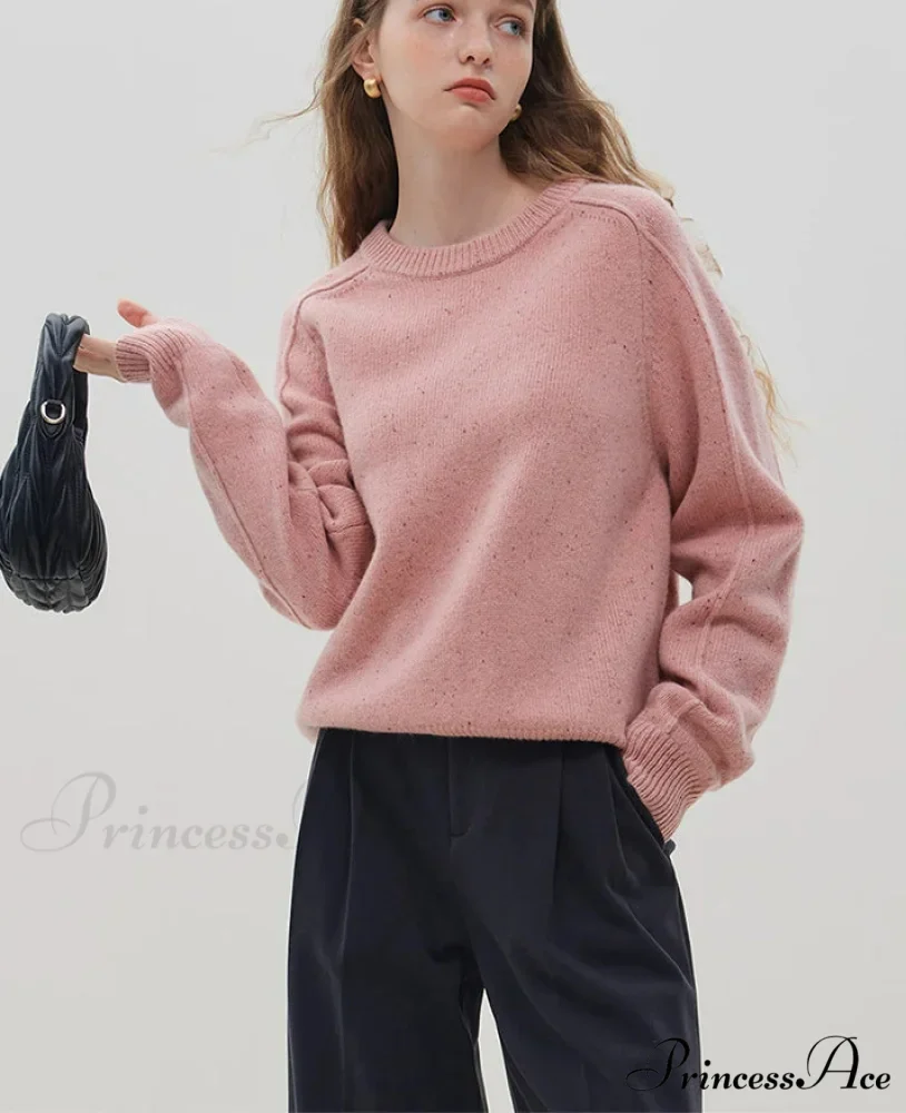 Basic Vibrant Spot Wool Pullover Jumper