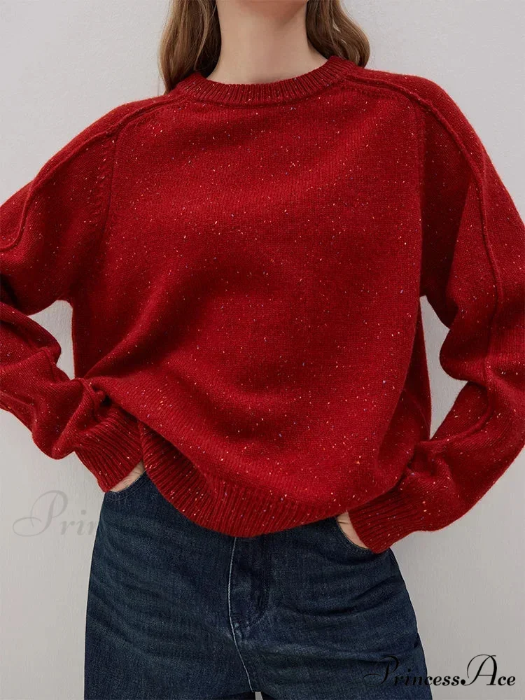 Basic Vibrant Spot Wool Pullover Jumper - Image 4