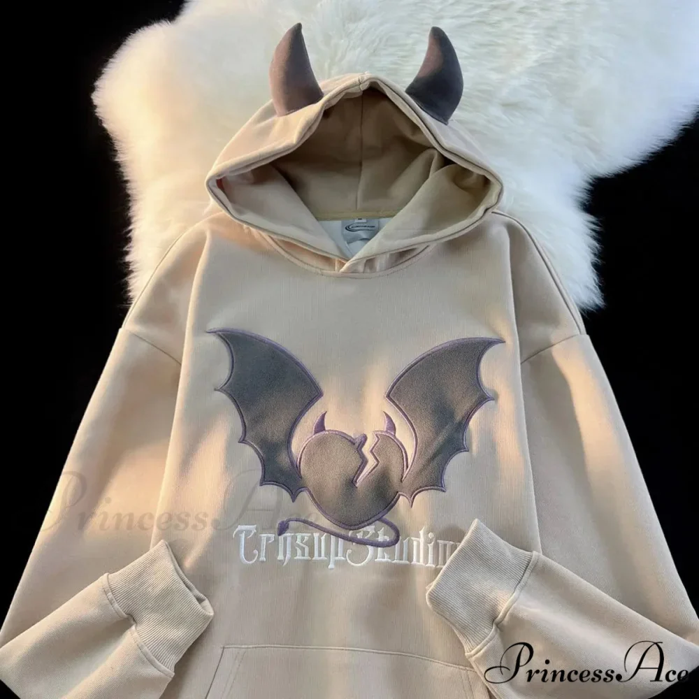 Bat Stitching Harajuku Hoodie - Image 7
