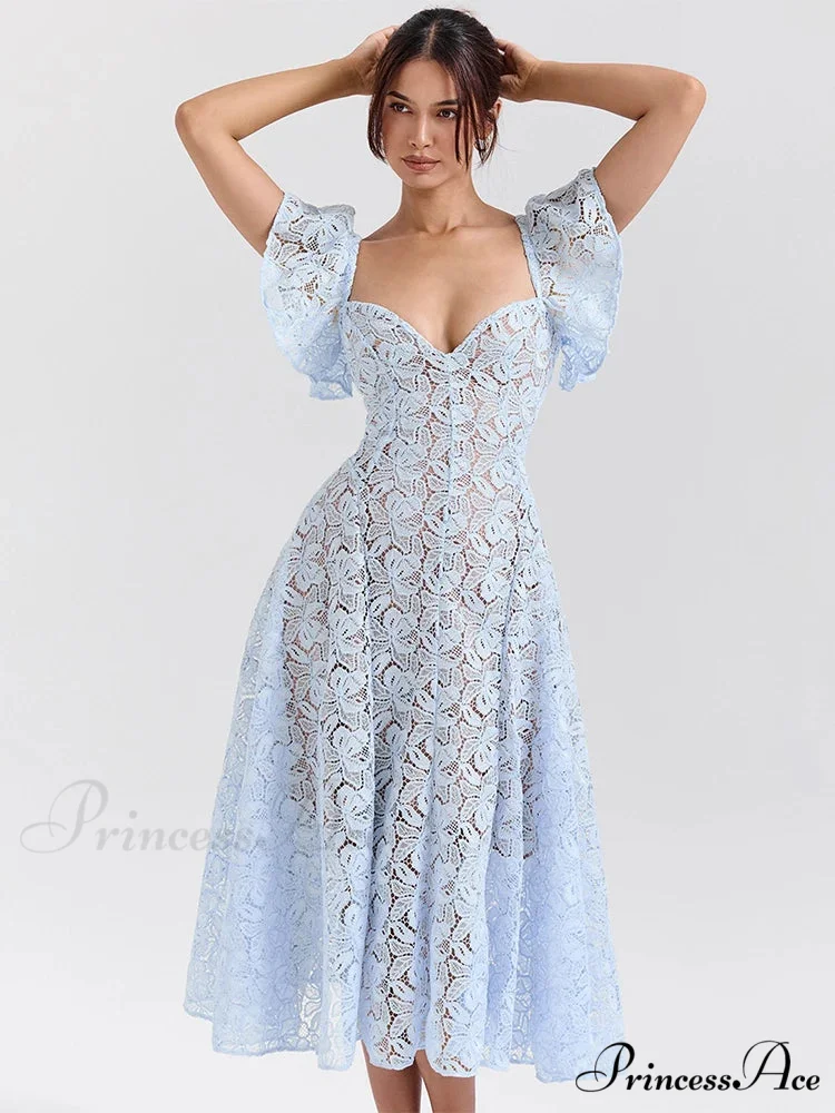 Belt Lace Holiday Dress - Image 3