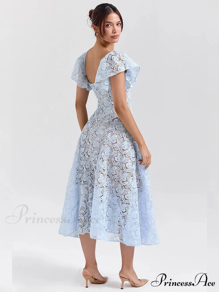 Belt Lace Holiday Dress - Image 6
