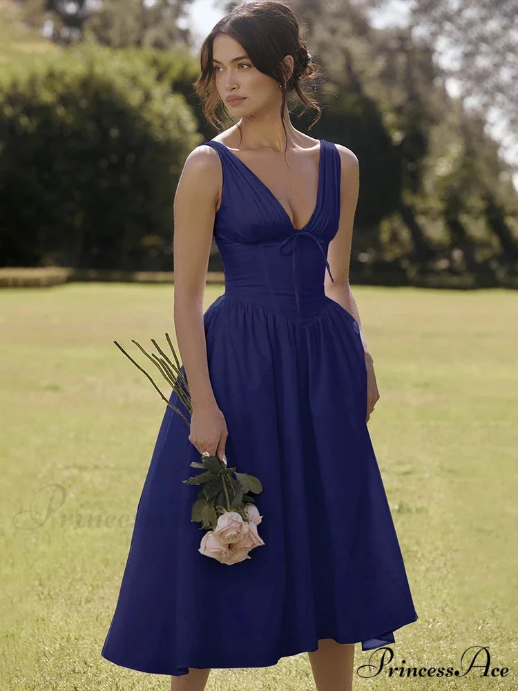 Belted Cover Pattern Flared Holiday Dress - Image 3