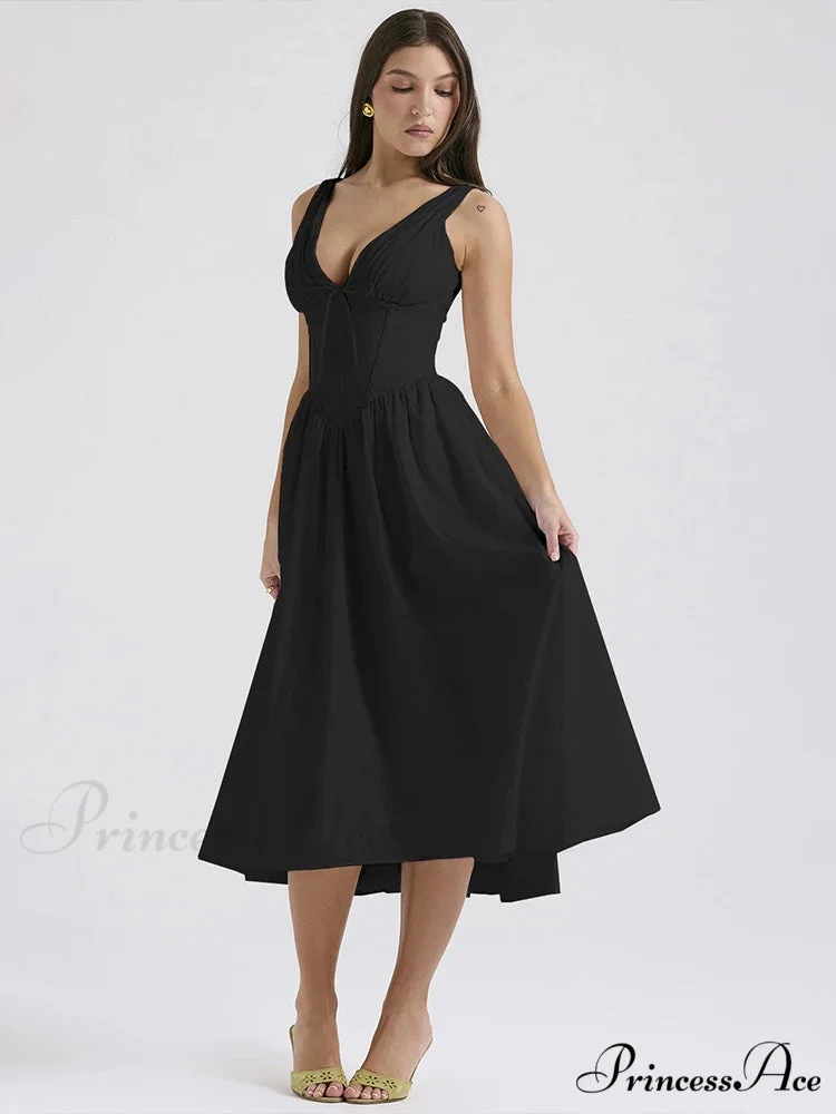 Belted Cover Pattern Flared Holiday Dress - Image 5