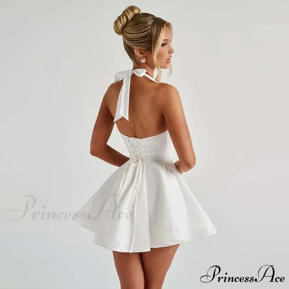 Belted Flared Mini Holiday Dress - Image 3