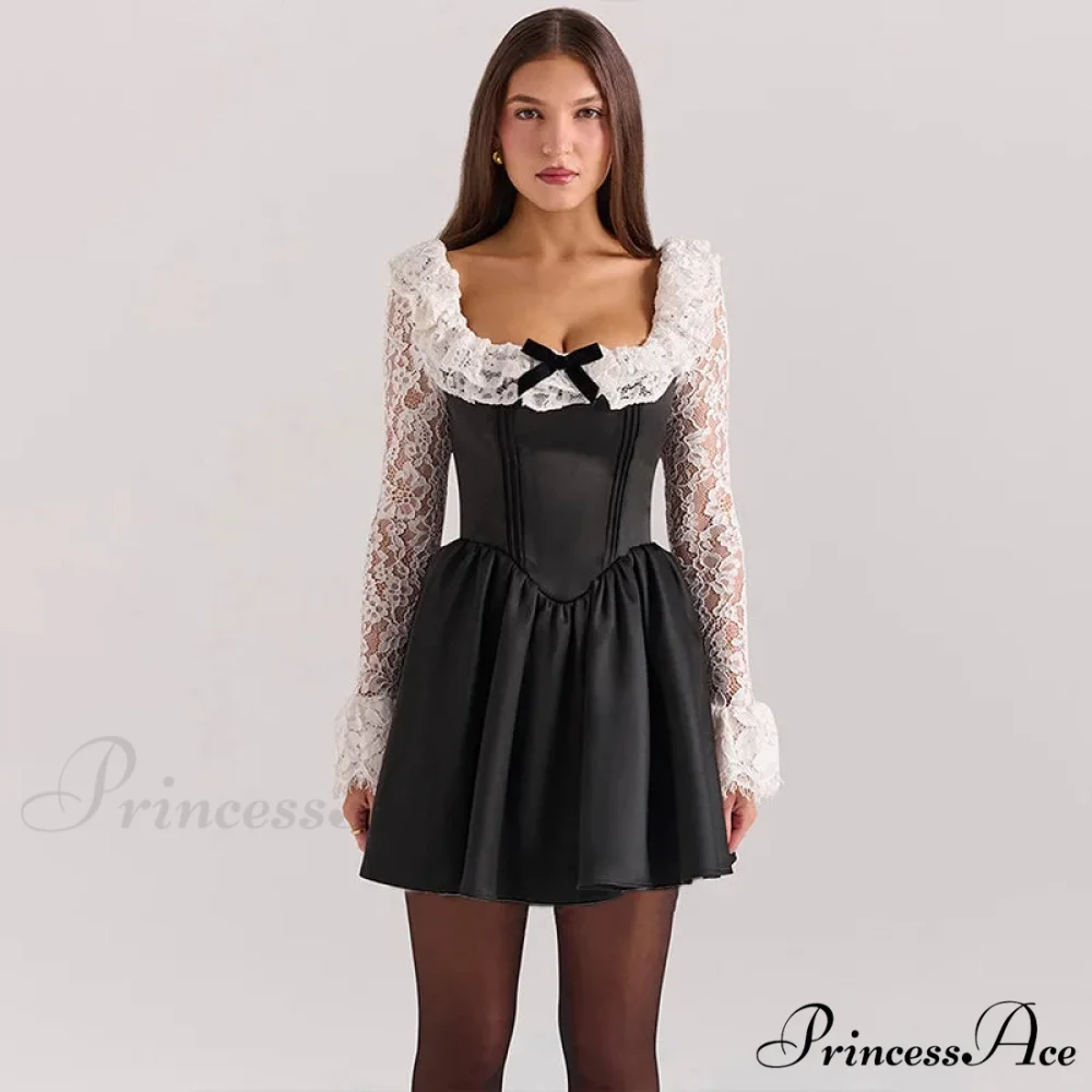 Belted Folded A-line Holiday Dress - Image 3