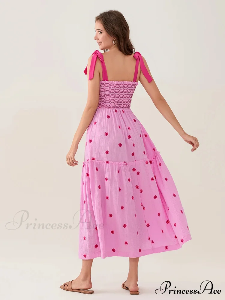 Bind-Shoulder Blooms Tank Layered Frill Sweetheart Floral Garment - Image 2