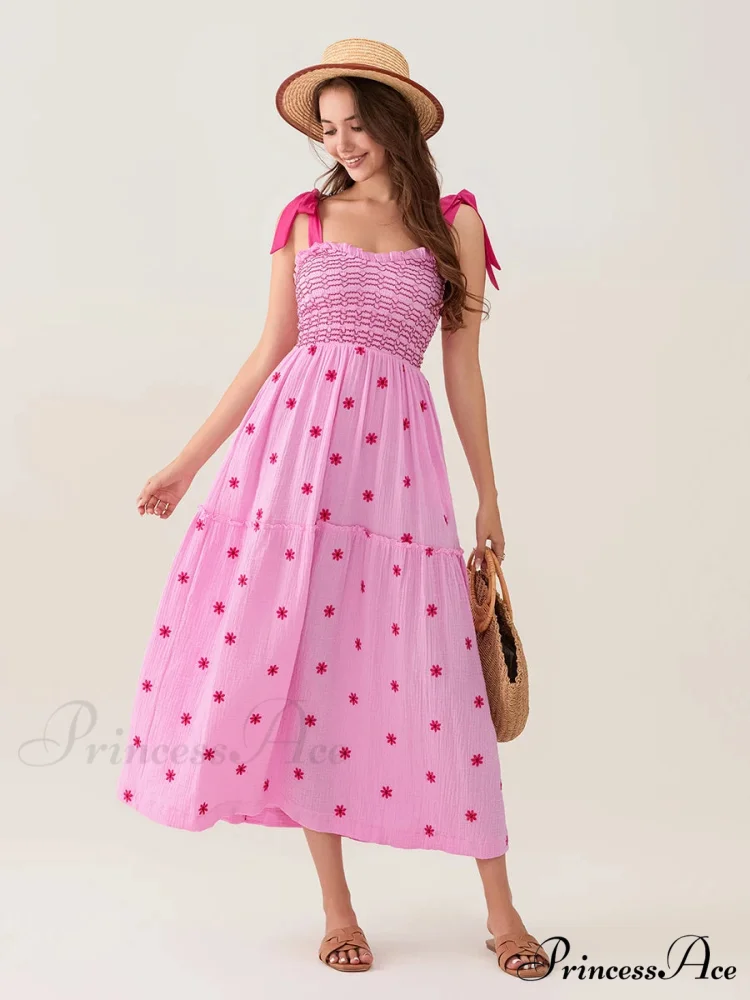 Bind-Shoulder Blooms Tank Layered Frill Sweetheart Floral Garment - Image 4