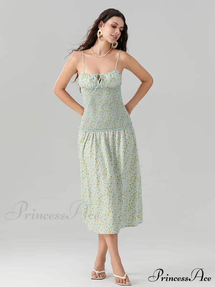 Blooming Strawberry Camis Open-Back Tied Front Blooming Dress - Image 7