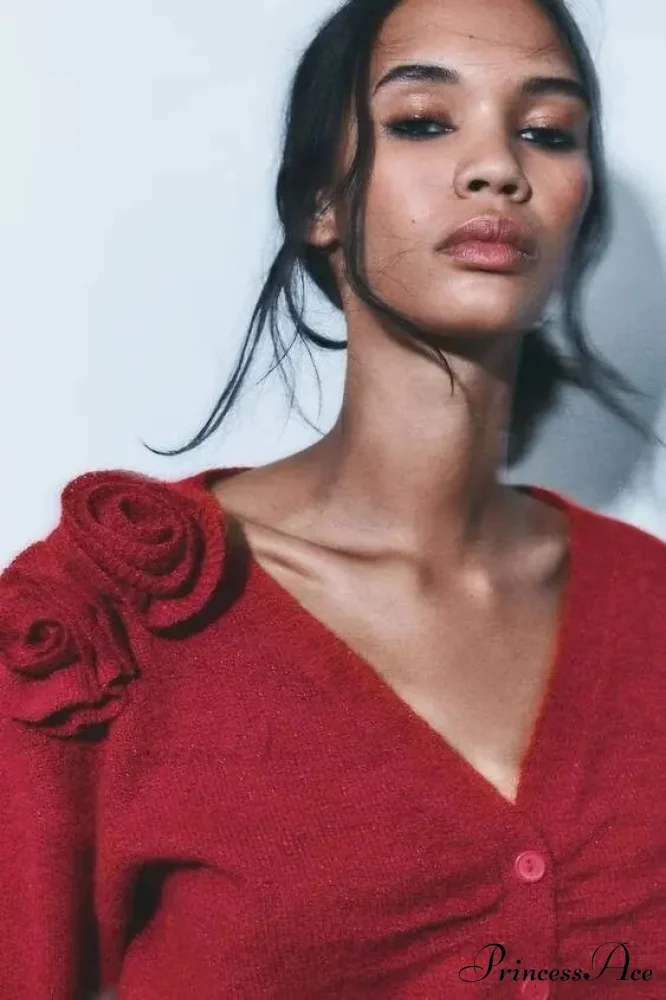 Blossom Deep V Casual Cardigan - Image 2
