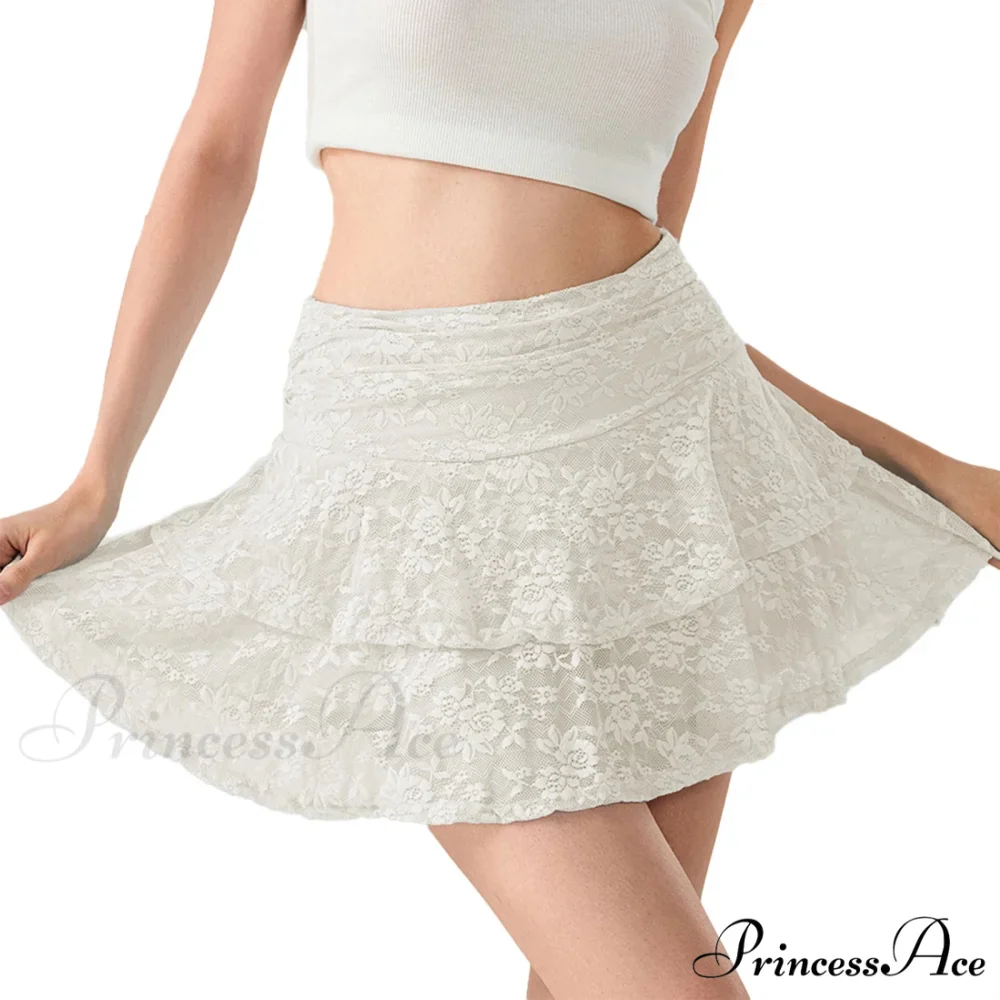 Blossom Lace Tiered Frilly Skirt - Image 10