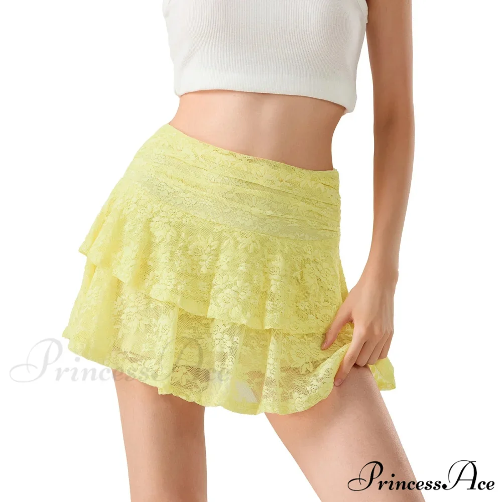 Blossom Lace Tiered Frilly Skirt - Image 11