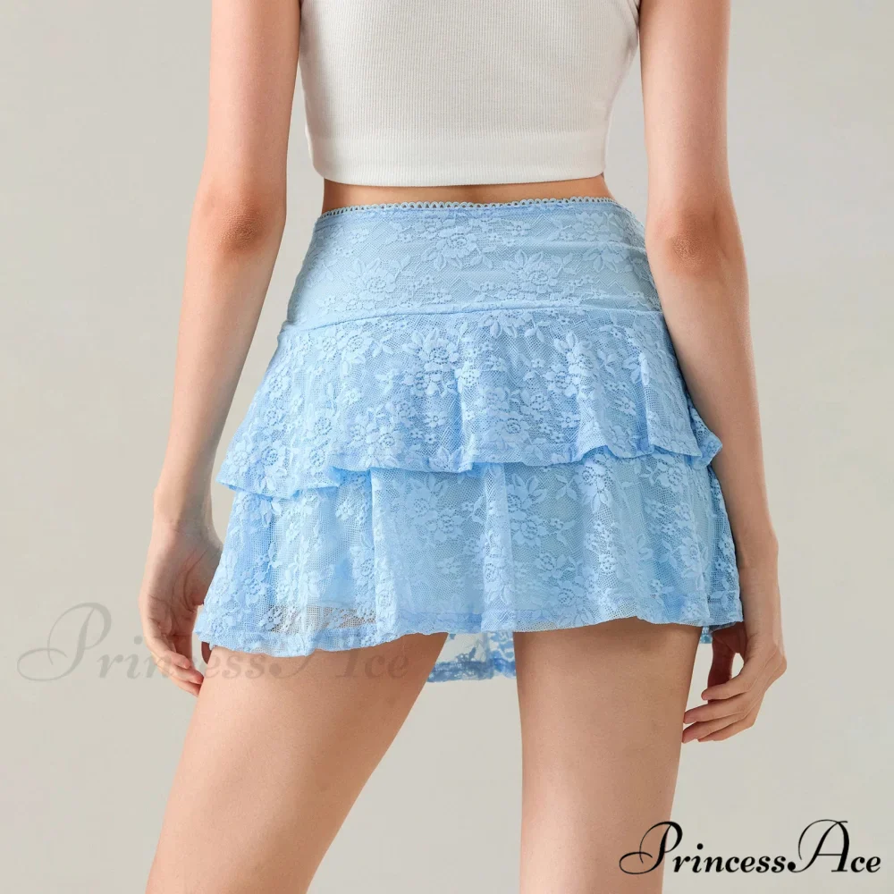 Blossom Lace Tiered Frilly Skirt - Image 2