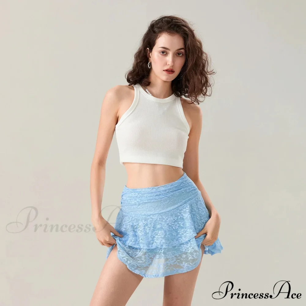 Blossom Lace Tiered Frilly Skirt - Image 3