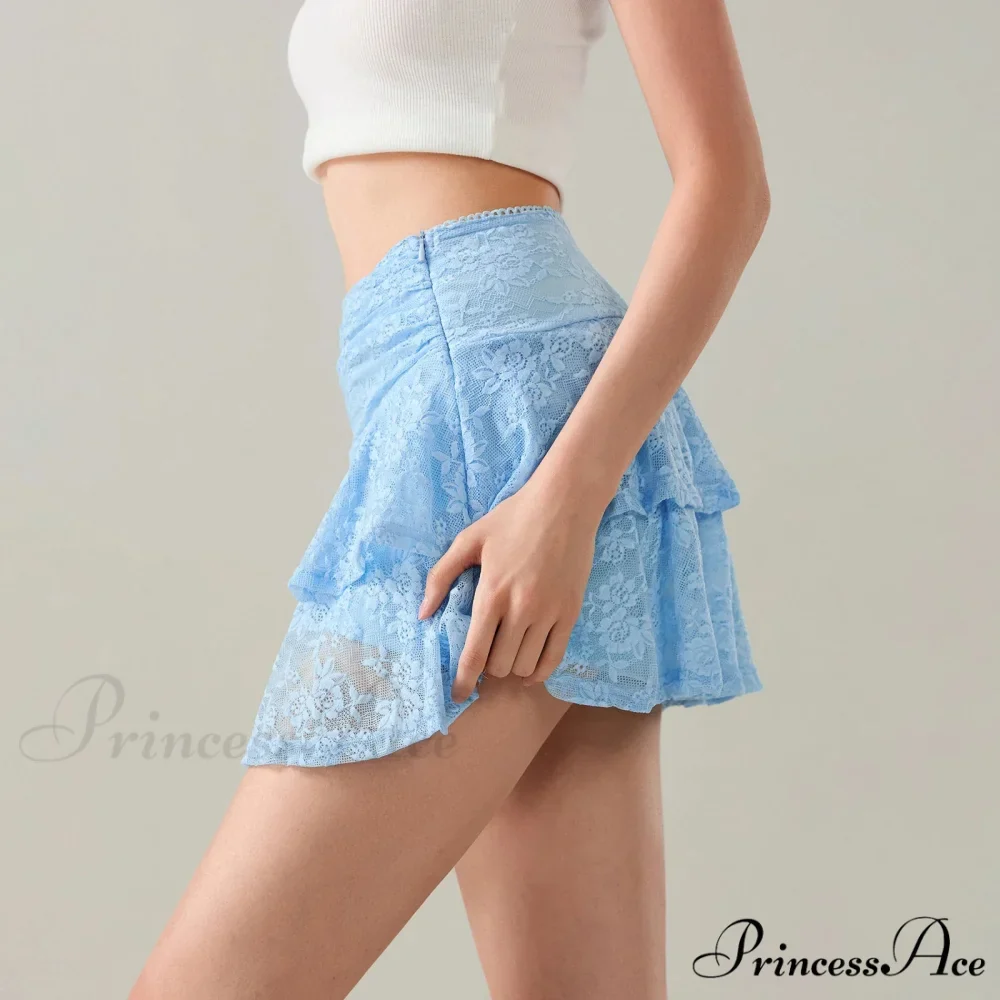 Blossom Lace Tiered Frilly Skirt - Image 4