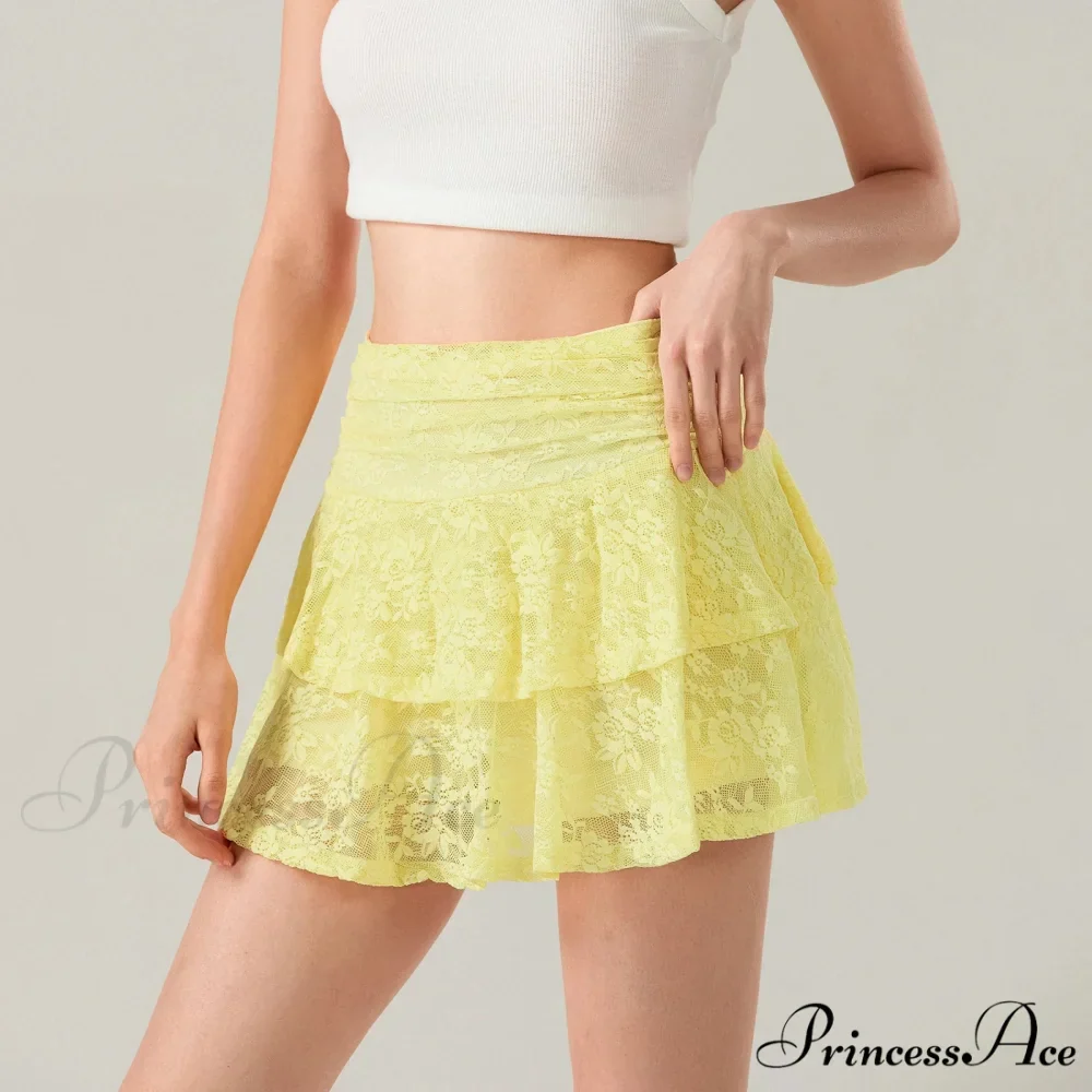 Blossom Lace Tiered Frilly Skirt - Image 5