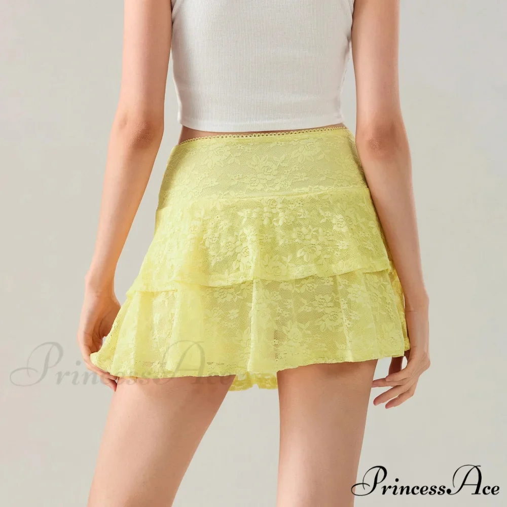 Blossom Lace Tiered Frilly Skirt - Image 6