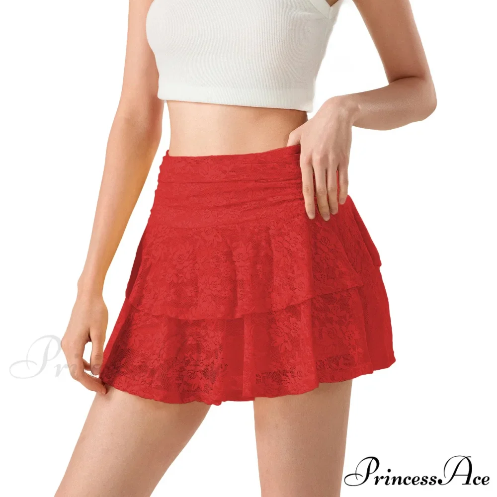 Blossom Lace Tiered Frilly Skirt - Image 9