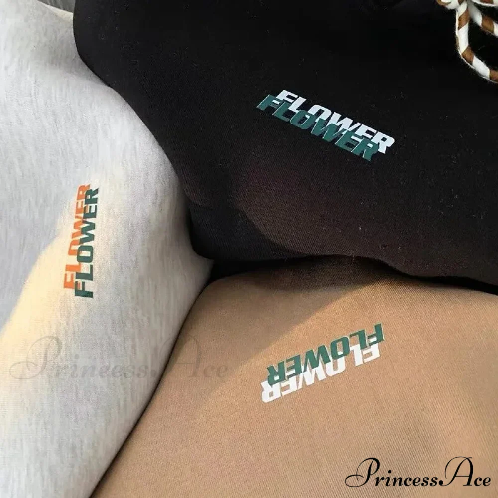 BLOSSOM Letter Print Y2K Fleece Hoodie - Image 2
