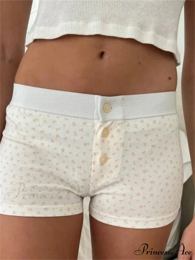 Blossom Patterned Button Sleep Short - Image 3