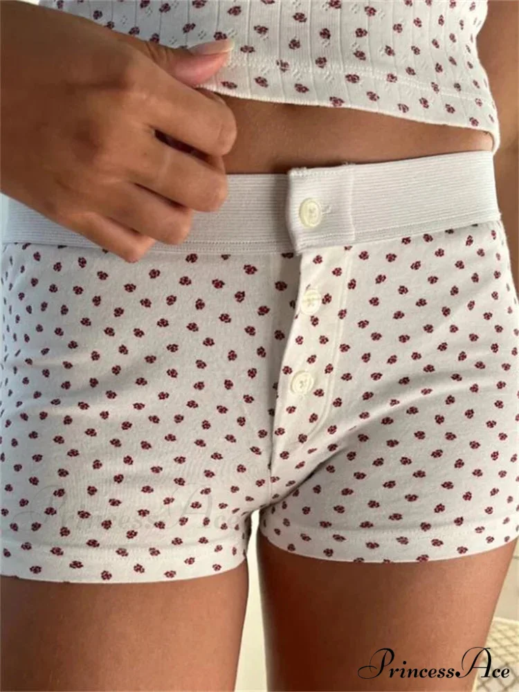 Blossom Patterned Button Sleep Short - Image 5