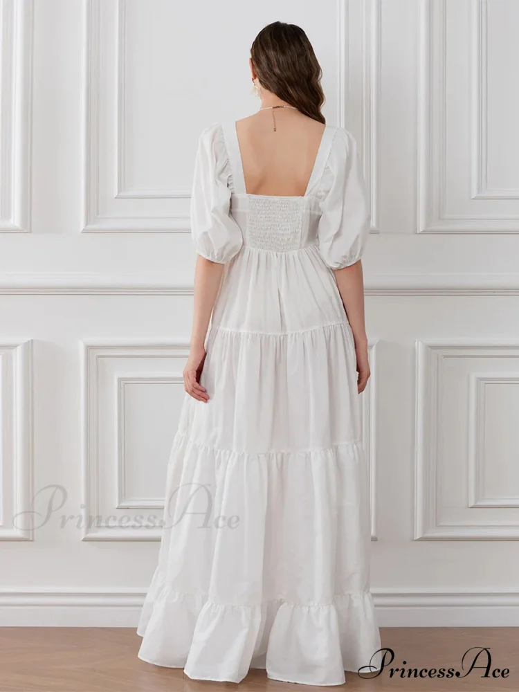 Blossom Stitched Draped A-Line Floral Dress - Image 6