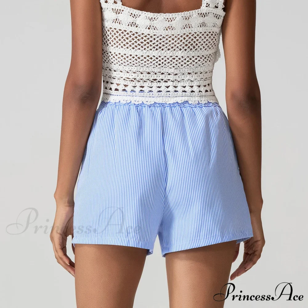 Blue Banded Baggy Wide Leg Brief - Image 4
