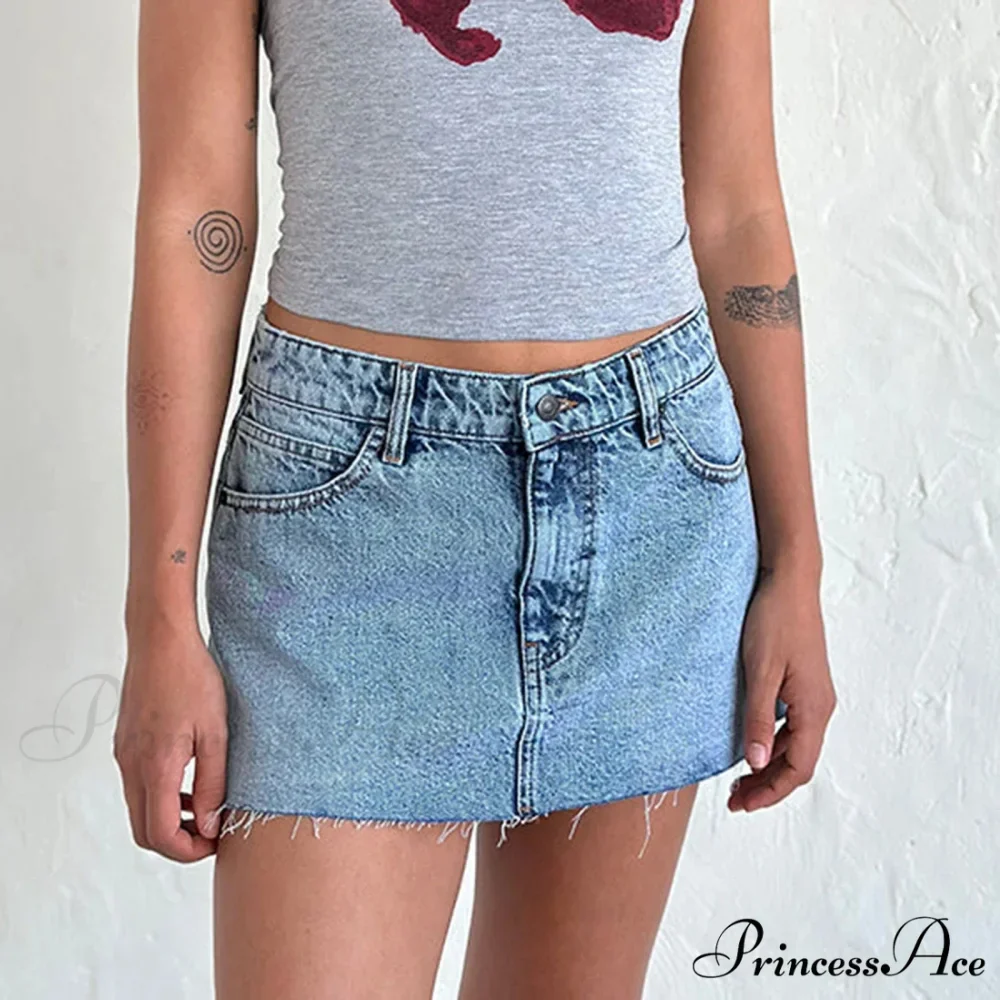 Blue Cargo Pocket Retro Skirt - Image 4