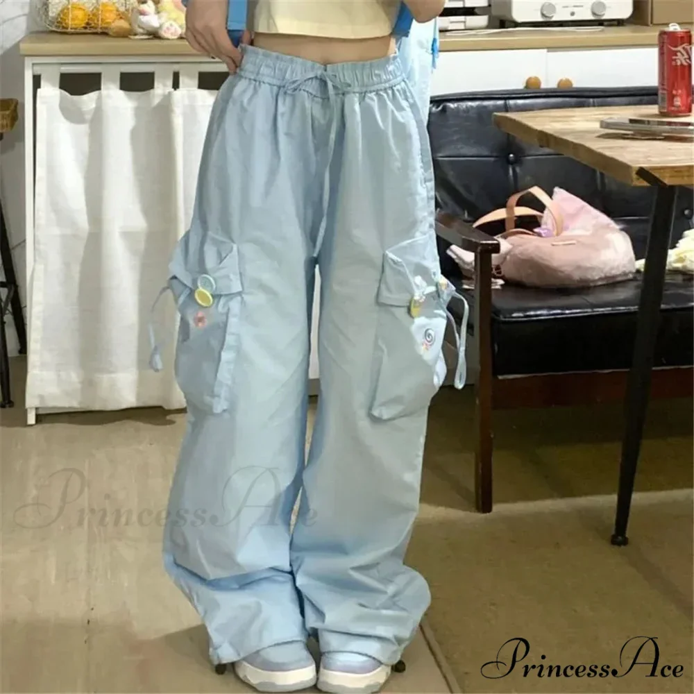Blue Sugary Stitched Informal Japanese Fashion Pant - Image 5