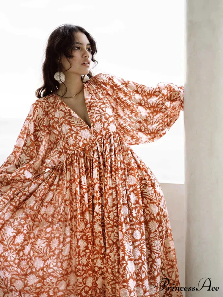 Bohemian Antique Lantern Sleeve Dress - Image 11