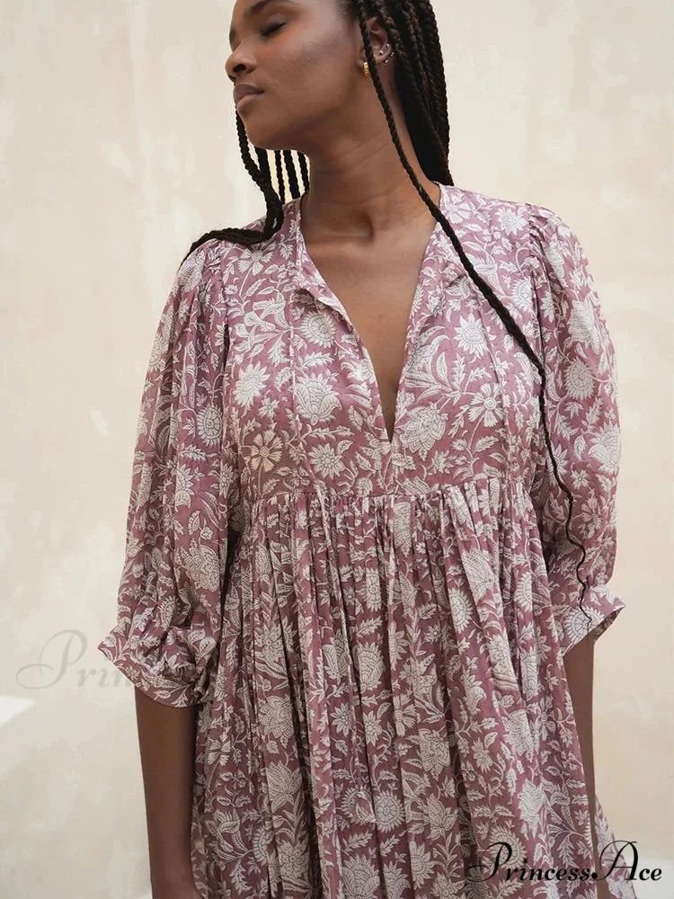 Bohemian Antique Lantern Sleeve Dress - Image 12