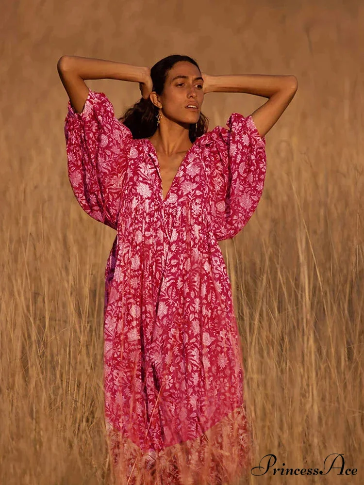 Bohemian Antique Lantern Sleeve Dress - Image 13