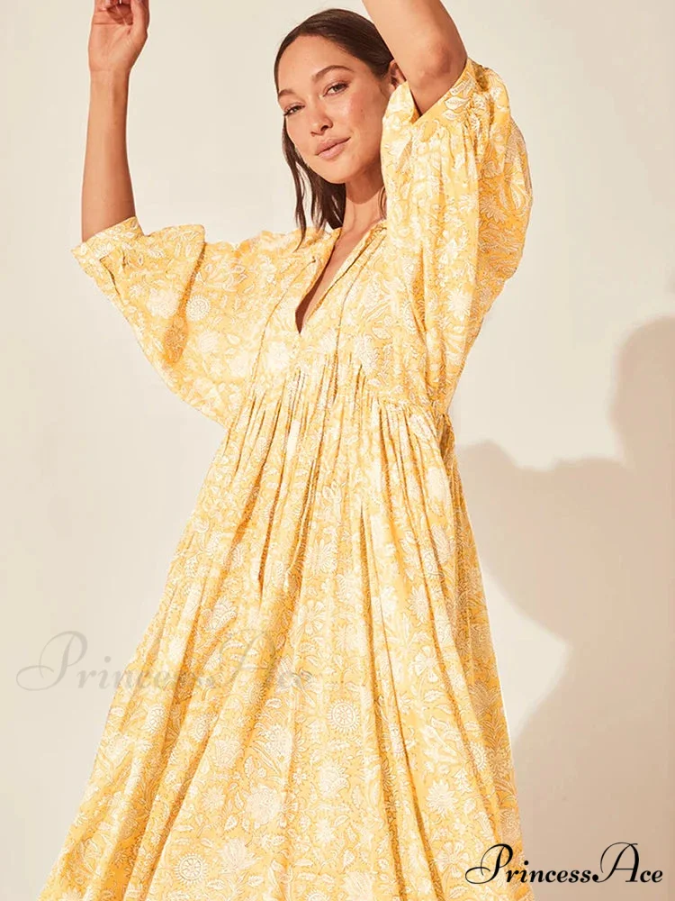Bohemian Antique Lantern Sleeve Dress - Image 14
