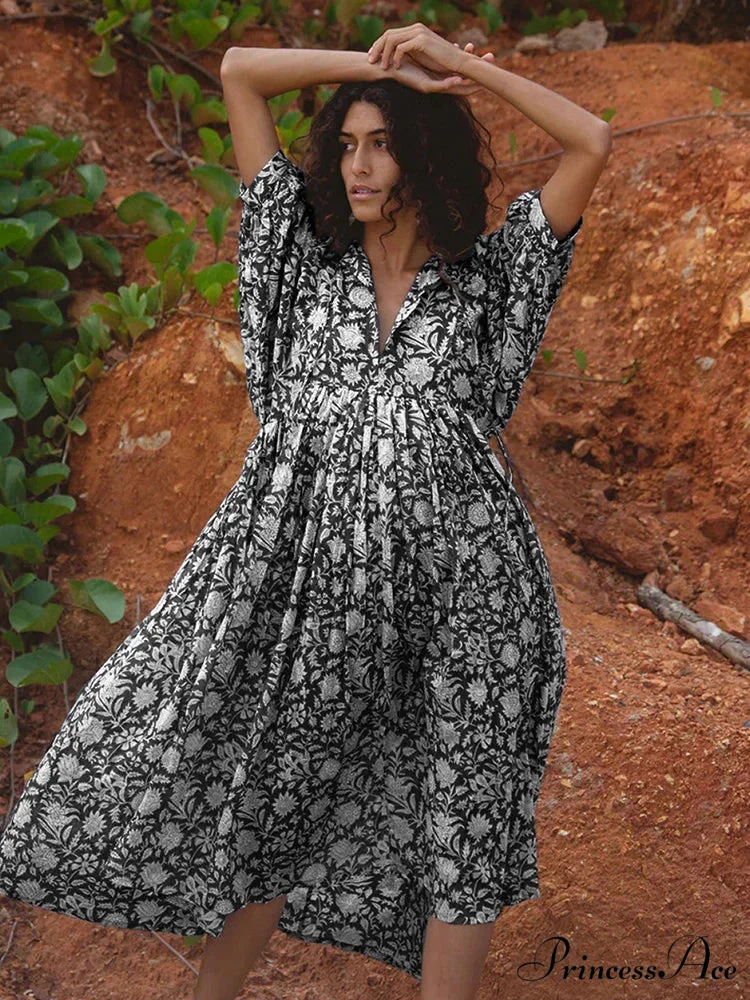 Bohemian Antique Lantern Sleeve Dress - Image 5