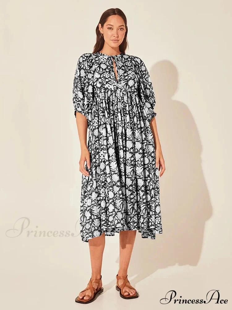 Bohemian Antique Lantern Sleeve Dress - Image 6