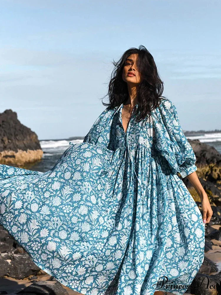 Bohemian Antique Lantern Sleeve Dress - Image 7