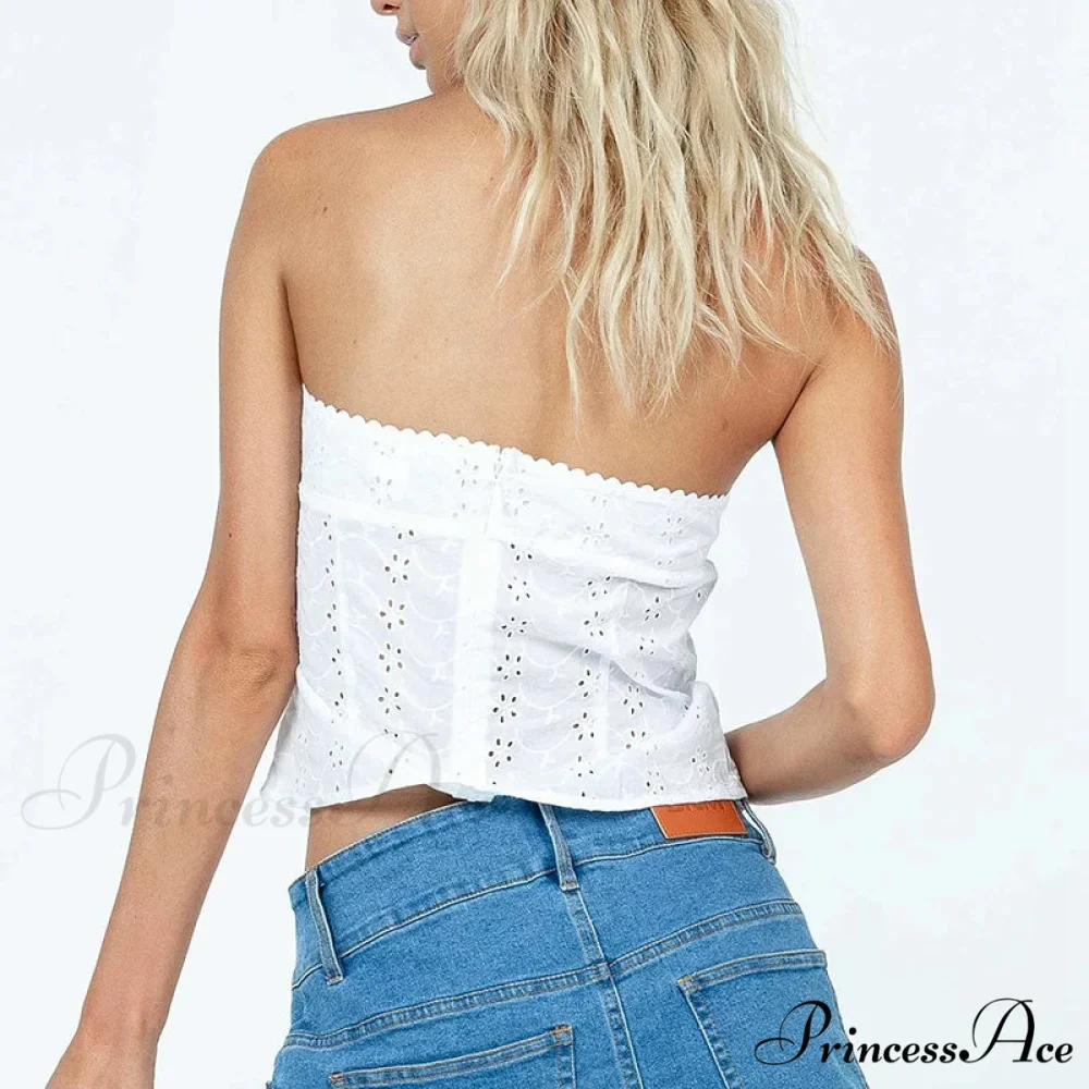 Bohemian Flowery Hollow Crop Top - Image 6