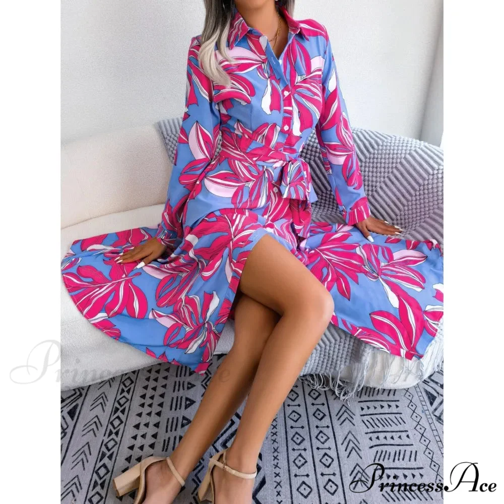 Bohemian Seaside Vacation Flowered Tunic Dress - Image 3