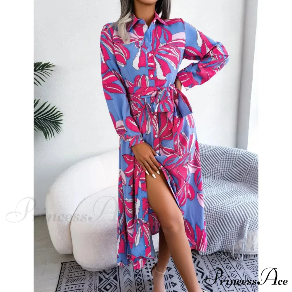 Bohemian Seaside Vacation Flowered Tunic Dress - Image 4