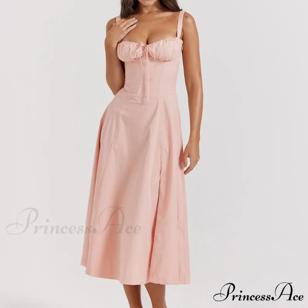 Bohemian Spaghetti Straps Knot Front Floral Dress - Image 6